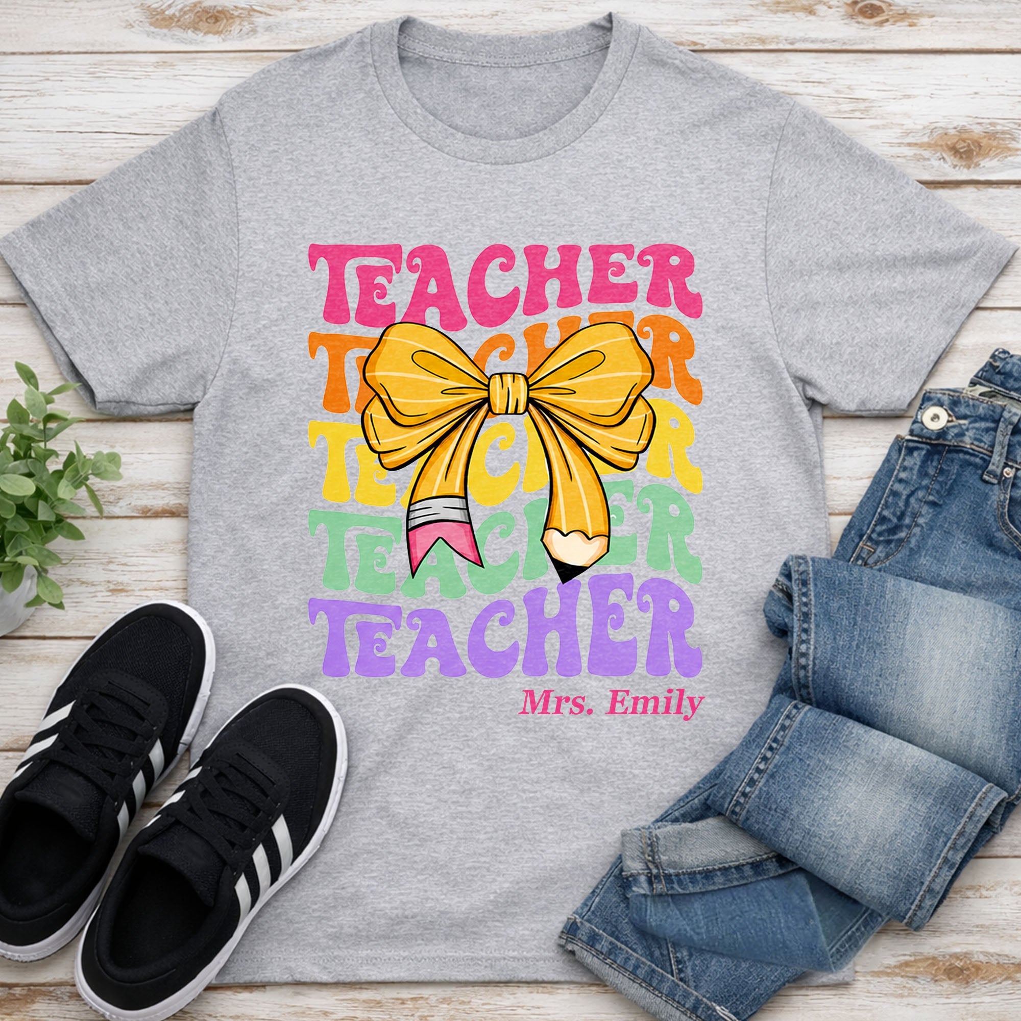 Personalized Custom Teacher T-shirt & Hoodie Gift Idea Shirt GradoCreations