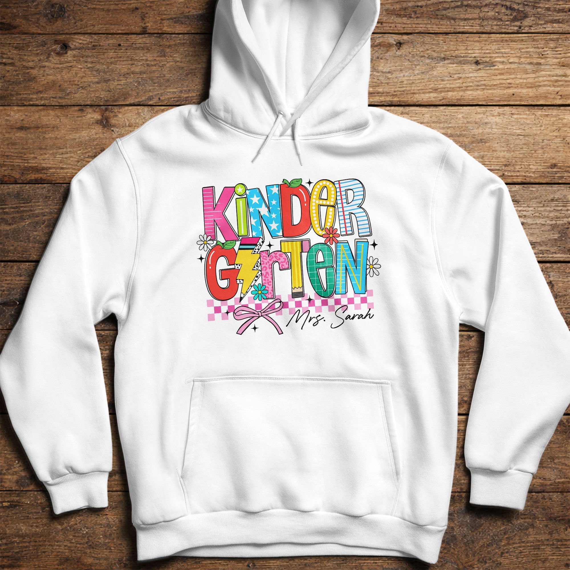 Personalized Teacher T-Shirt Custom Name Gift for Kindergarten Shirt GradoCreations