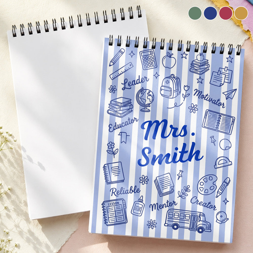 Personalized Sketch Book Custom Cover Gift for Teachers Sketch Book GradoCreations