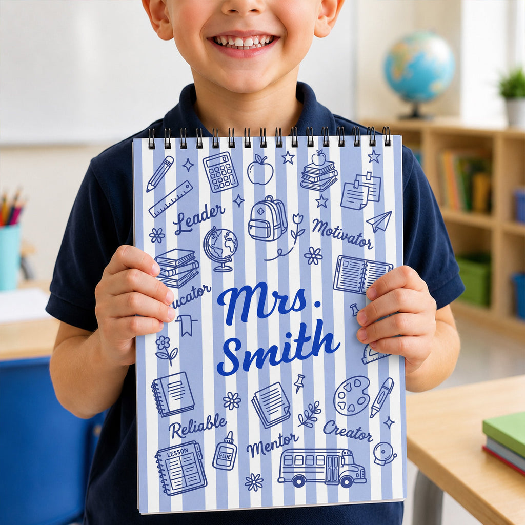 Personalized Sketch Book Custom Cover Gift for Teachers Sketch Book GradoCreations