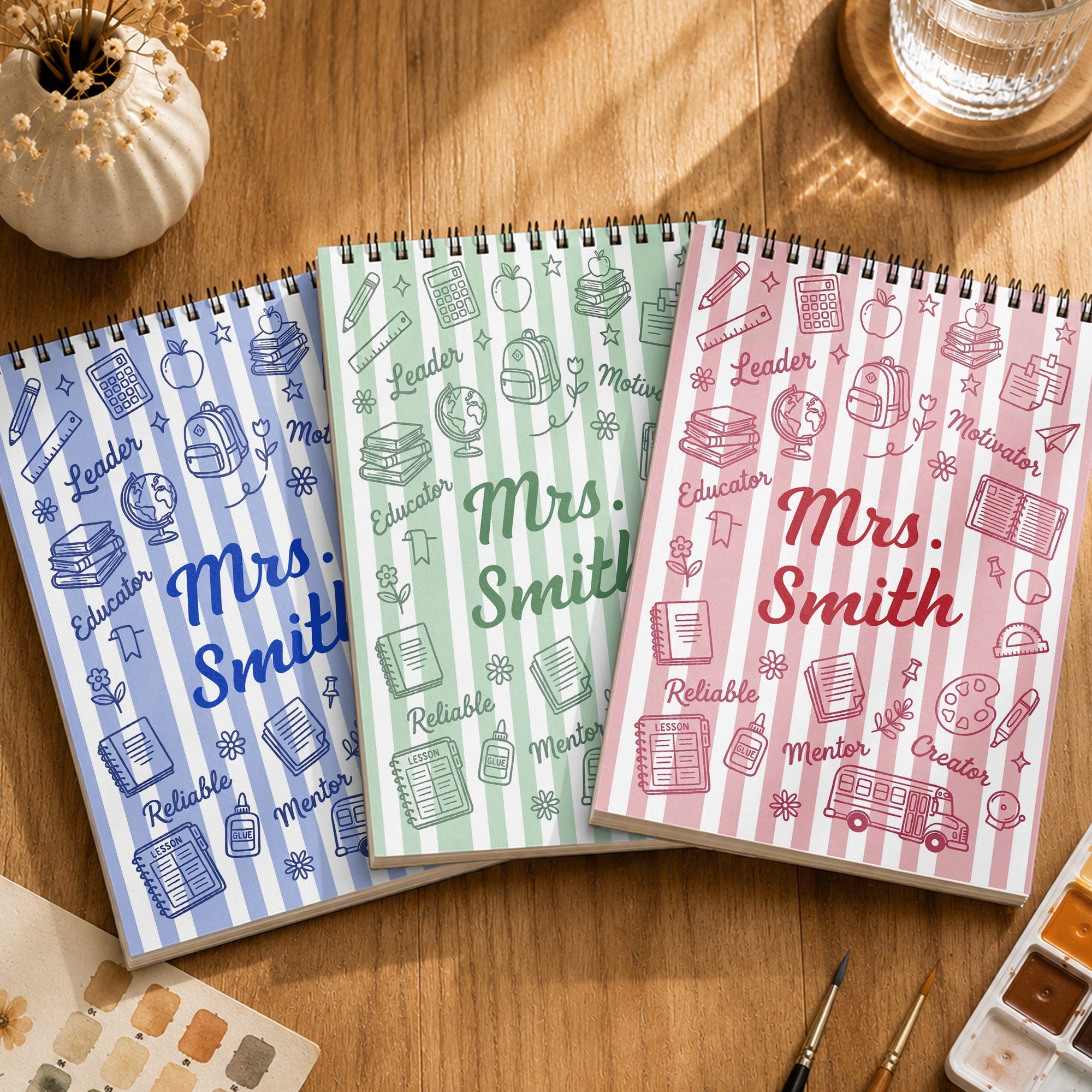 Personalized Sketch Book Custom Cover Gift for Teachers Sketch Book GradoCreations
