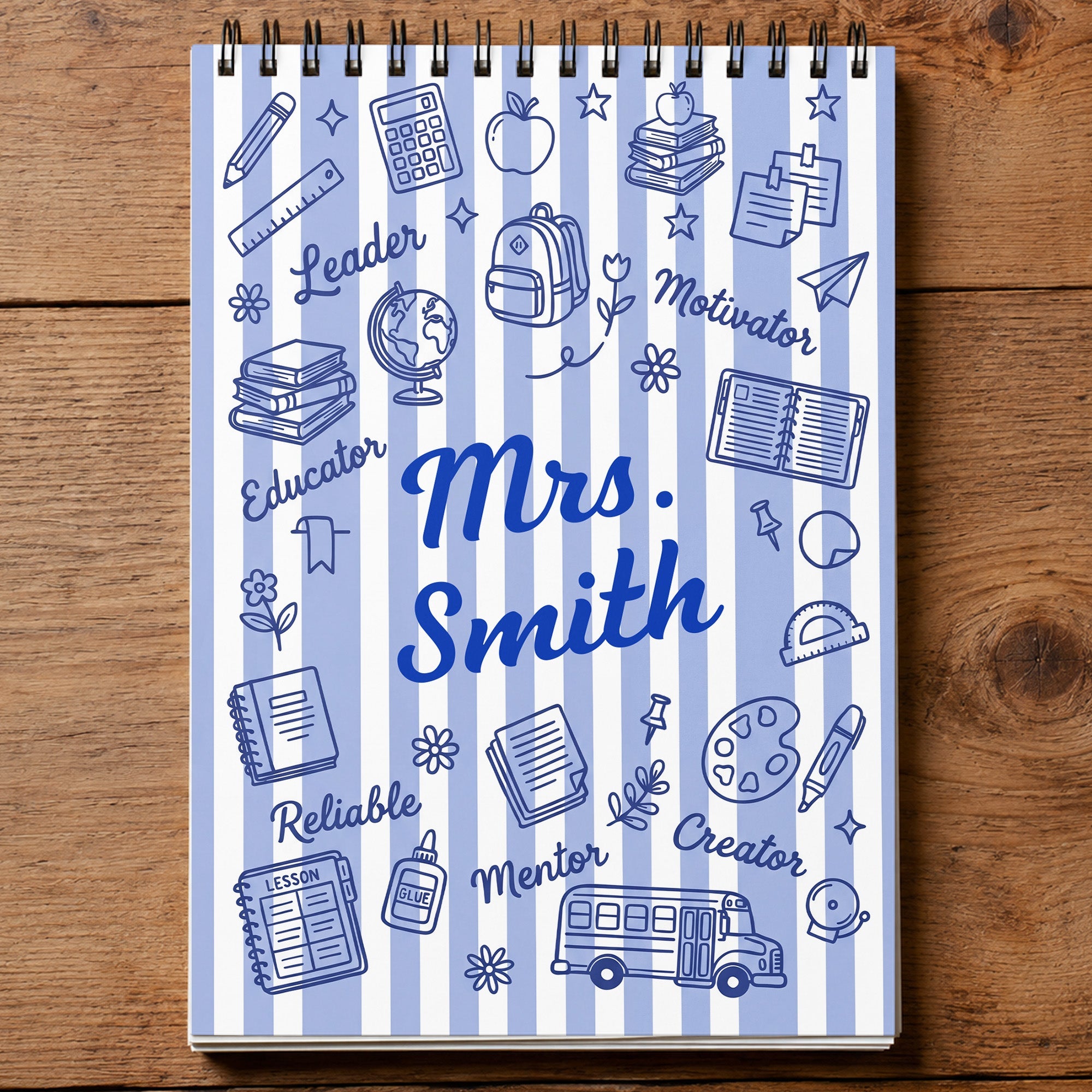 Personalized Sketch Book Custom Cover Gift for Teachers Sketch Book GradoCreations