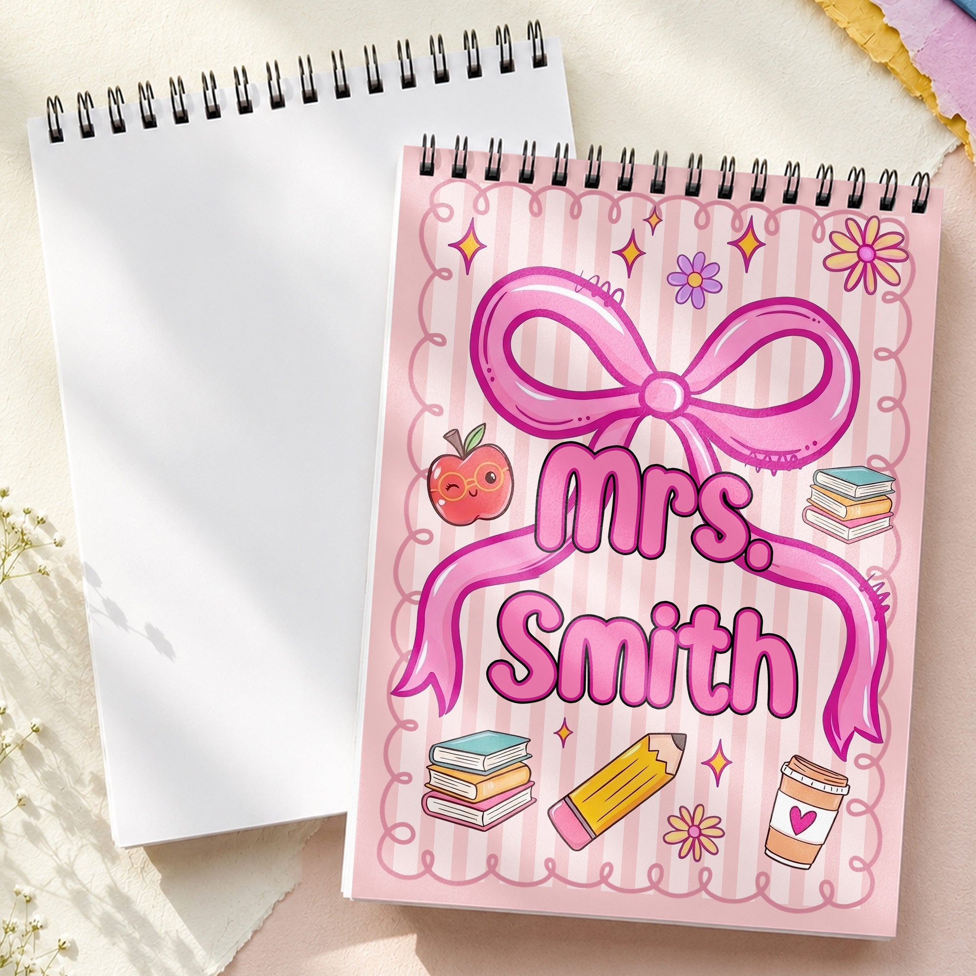 Personalized Sketch Book Custom Name Art Gift for Teacher Sketch Book GradoCreations