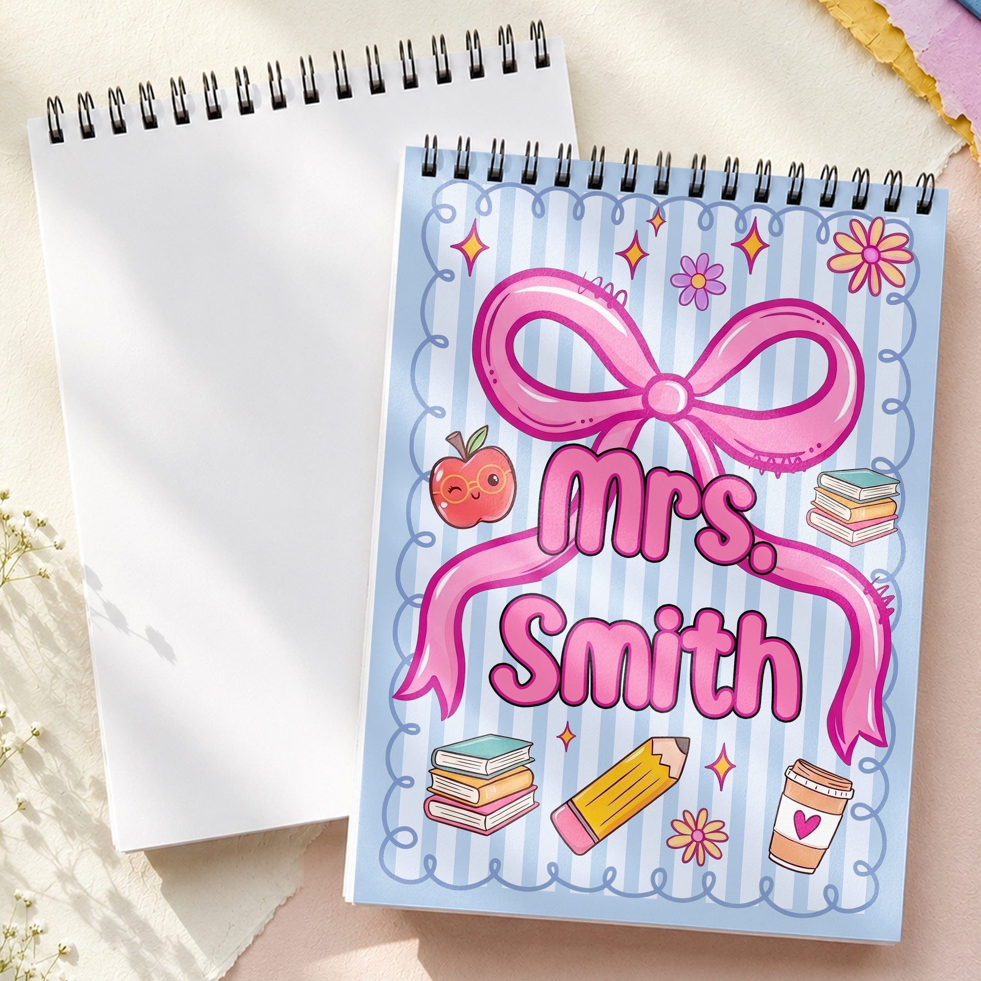 Personalized Sketch Book Custom Name Art Gift for Teacher Sketch Book GradoCreations