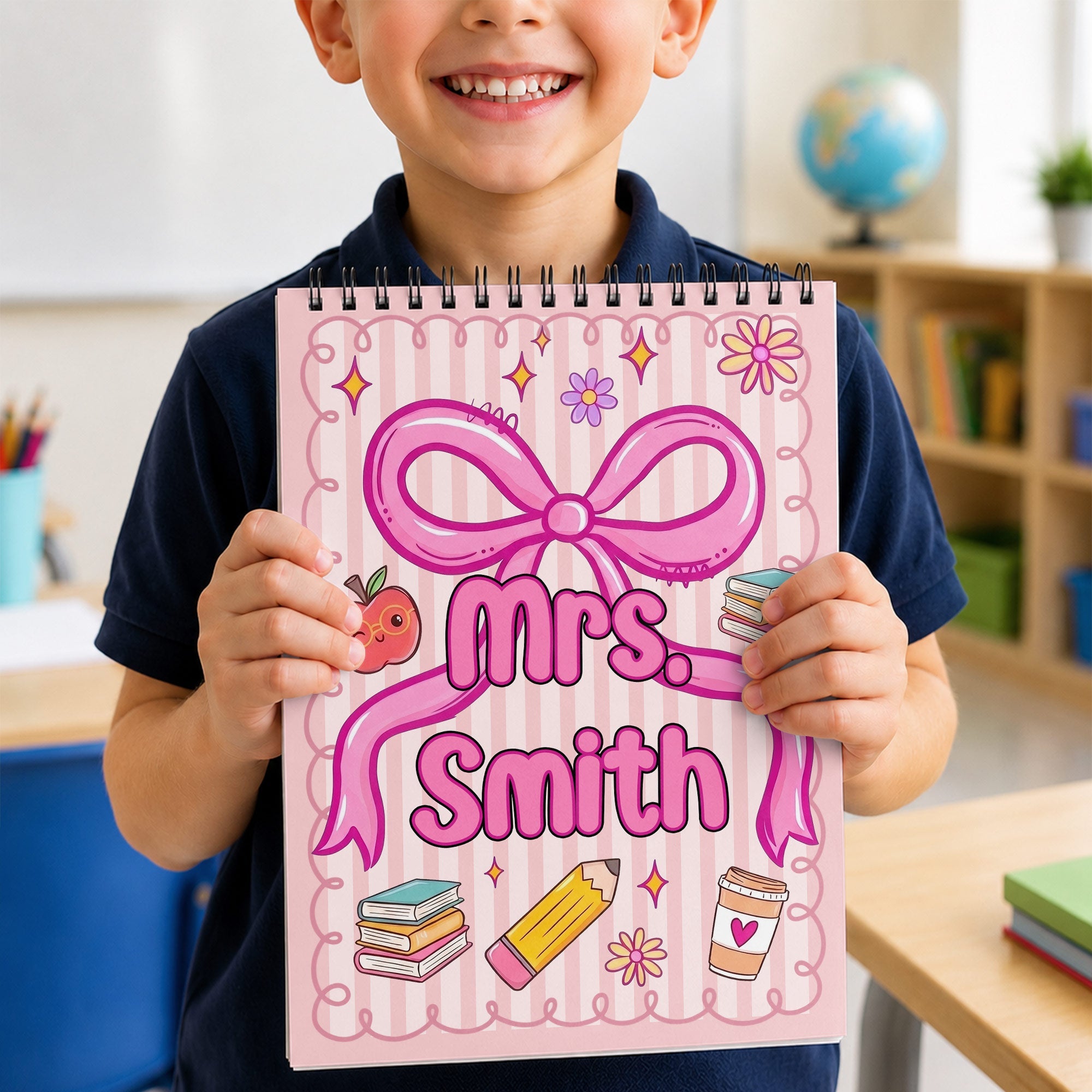 Personalized Sketch Book Custom Name Art Gift for Teacher Sketch Book GradoCreations