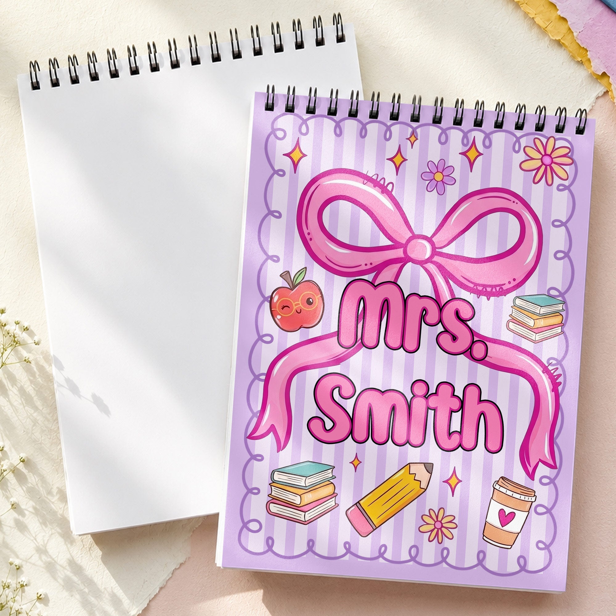 Personalized Sketch Book Custom Name Art Gift for Teacher Sketch Book GradoCreations