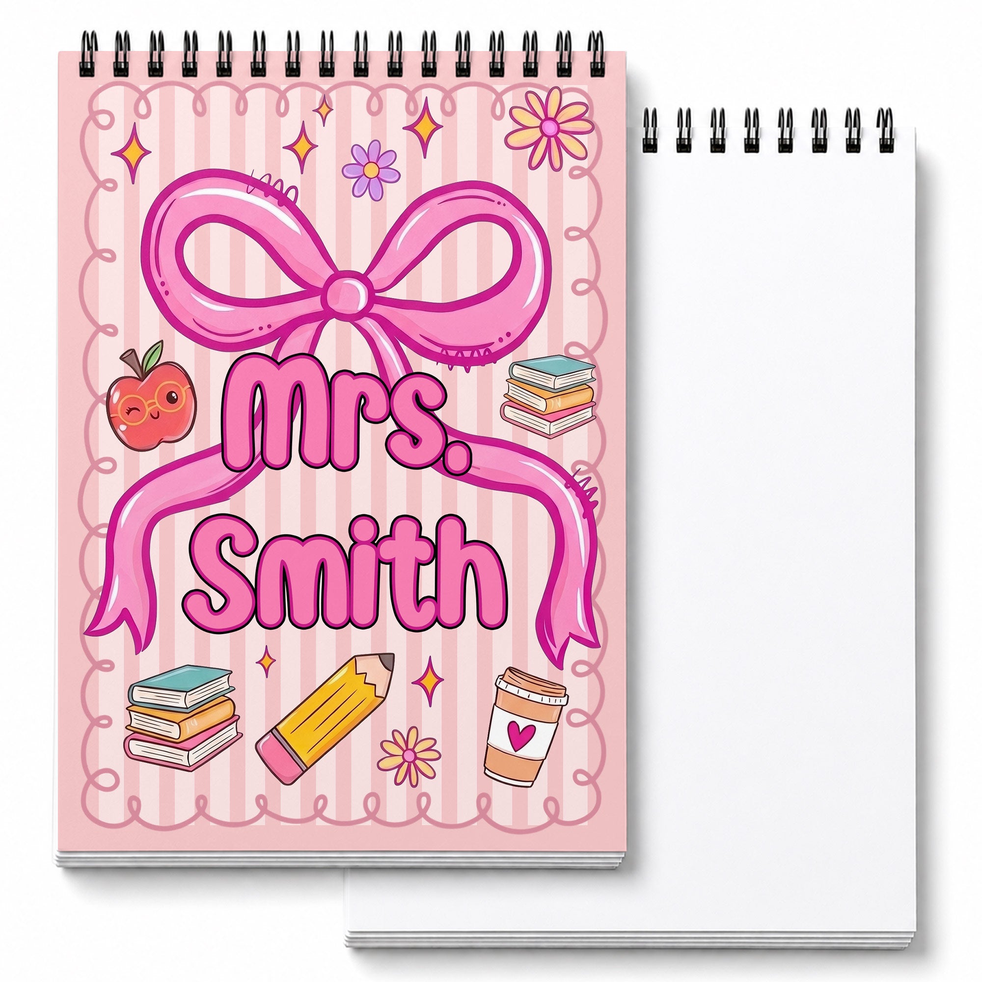 Personalized Sketch Book Custom Name Art Gift for Teacher Sketch Book GradoCreations