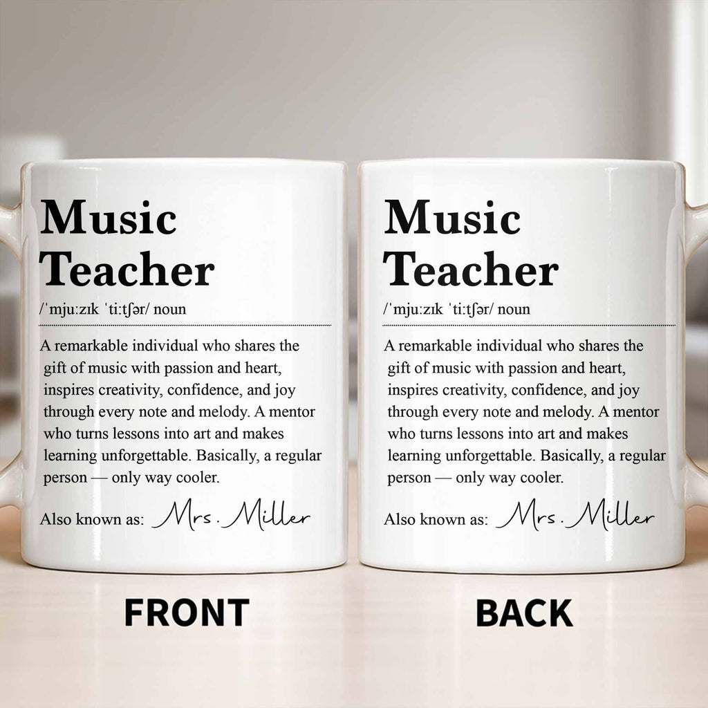 Personalized Music Teacher Definition Coffee Mug Gift Edge-to-edge Mug GradoCreations