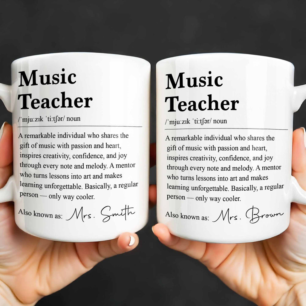 Personalized Music Teacher Definition Coffee Mug Gift Edge-to-edge Mug GradoCreations