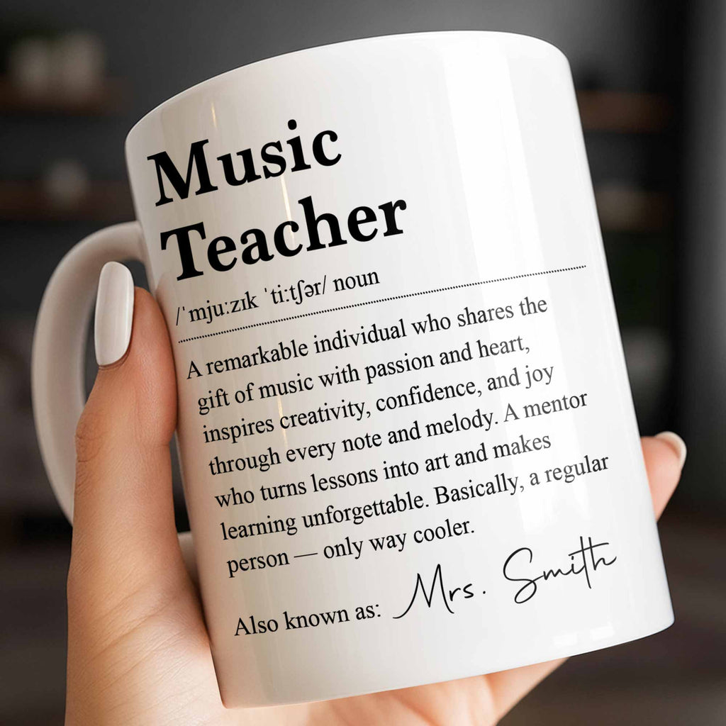 Personalized Music Teacher Definition Coffee Mug Gift Edge-to-edge Mug GradoCreations