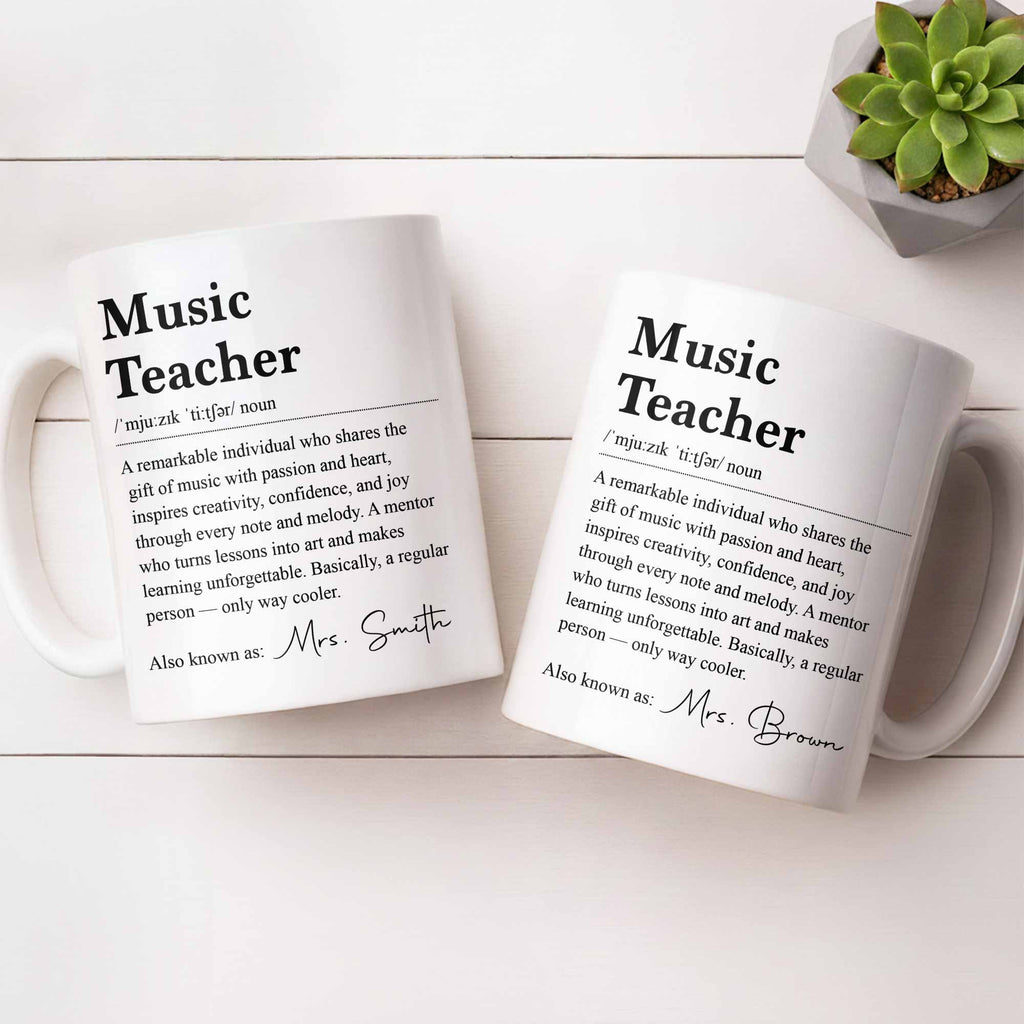 Personalized Music Teacher Definition Coffee Mug Gift Edge-to-edge Mug GradoCreations