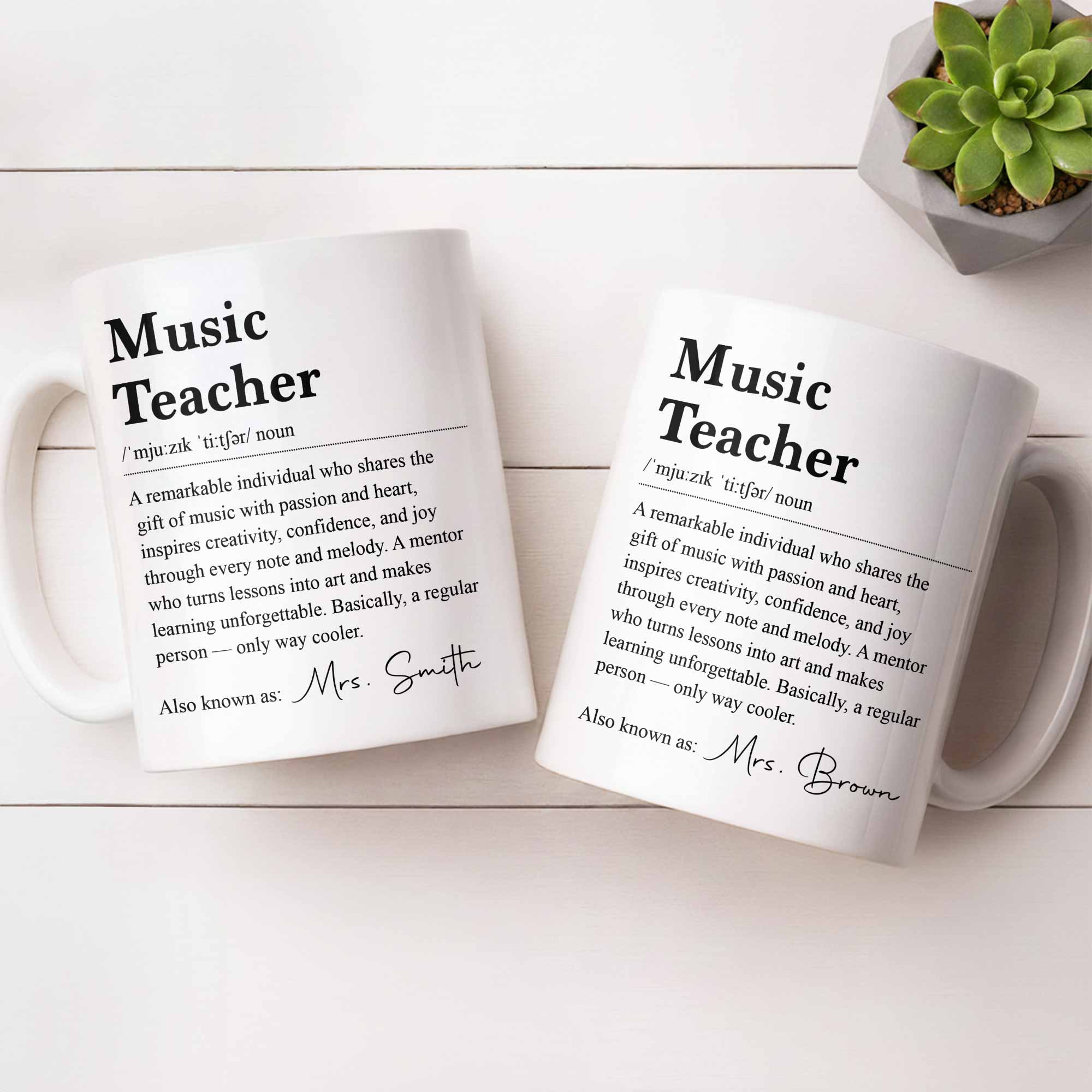 Personalized Music Teacher Definition Coffee Mug Gift Edge-to-edge Mug GradoCreations