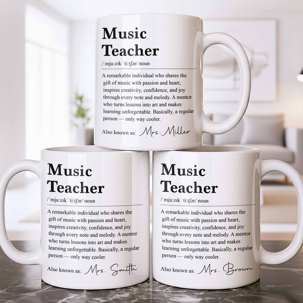 Personalized Music Teacher Definition Coffee Mug Gift Edge-to-edge Mug GradoCreations