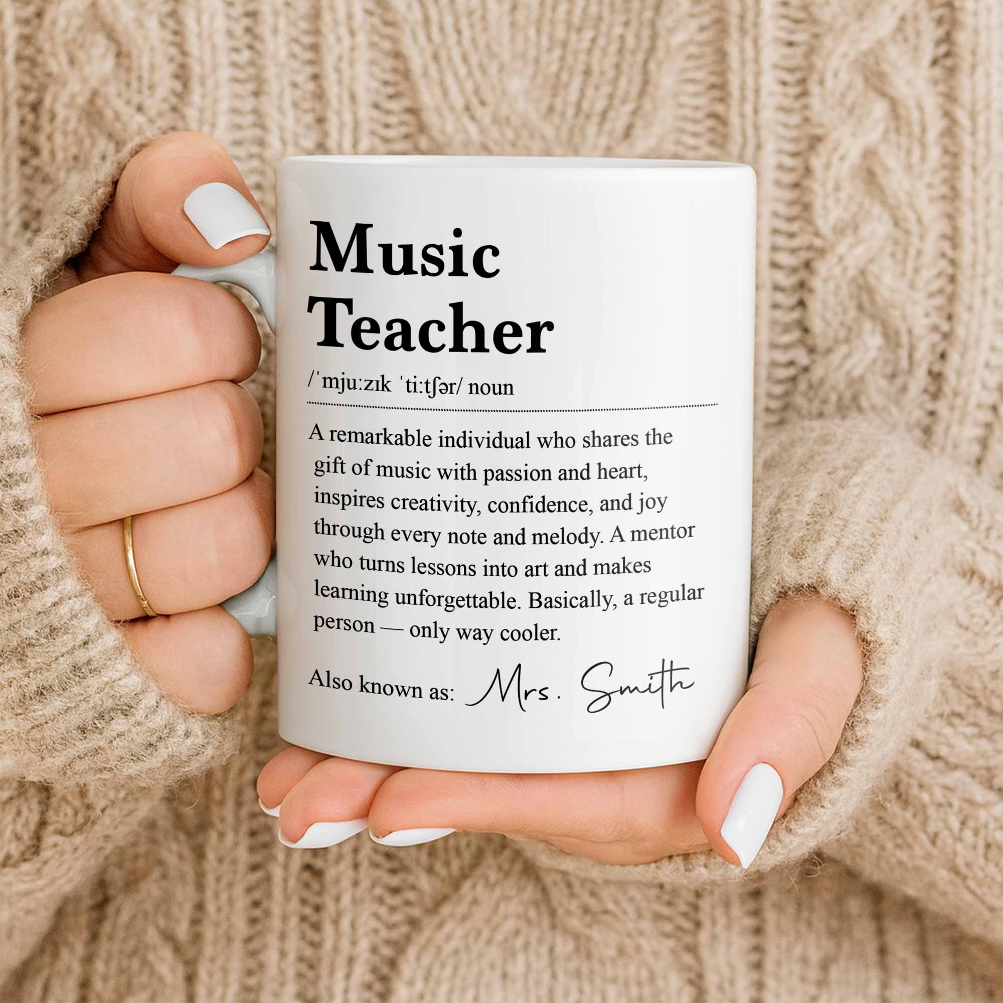 Personalized Music Teacher Definition Coffee Mug Gift Edge-to-edge Mug GradoCreations