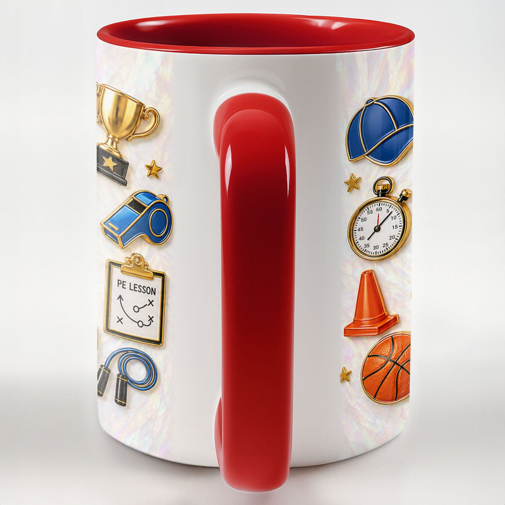 Personalized Accent Mug Custom Teacher Gift with Mother of Pearl Mosaic Accent Mug GradoCreations