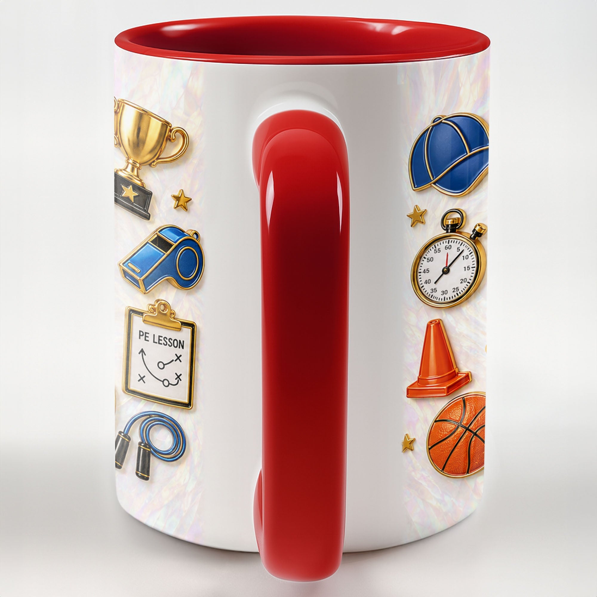 Personalized Accent Mug Custom Teacher Gift with Mother of Pearl Mosaic Accent Mug GradoCreations