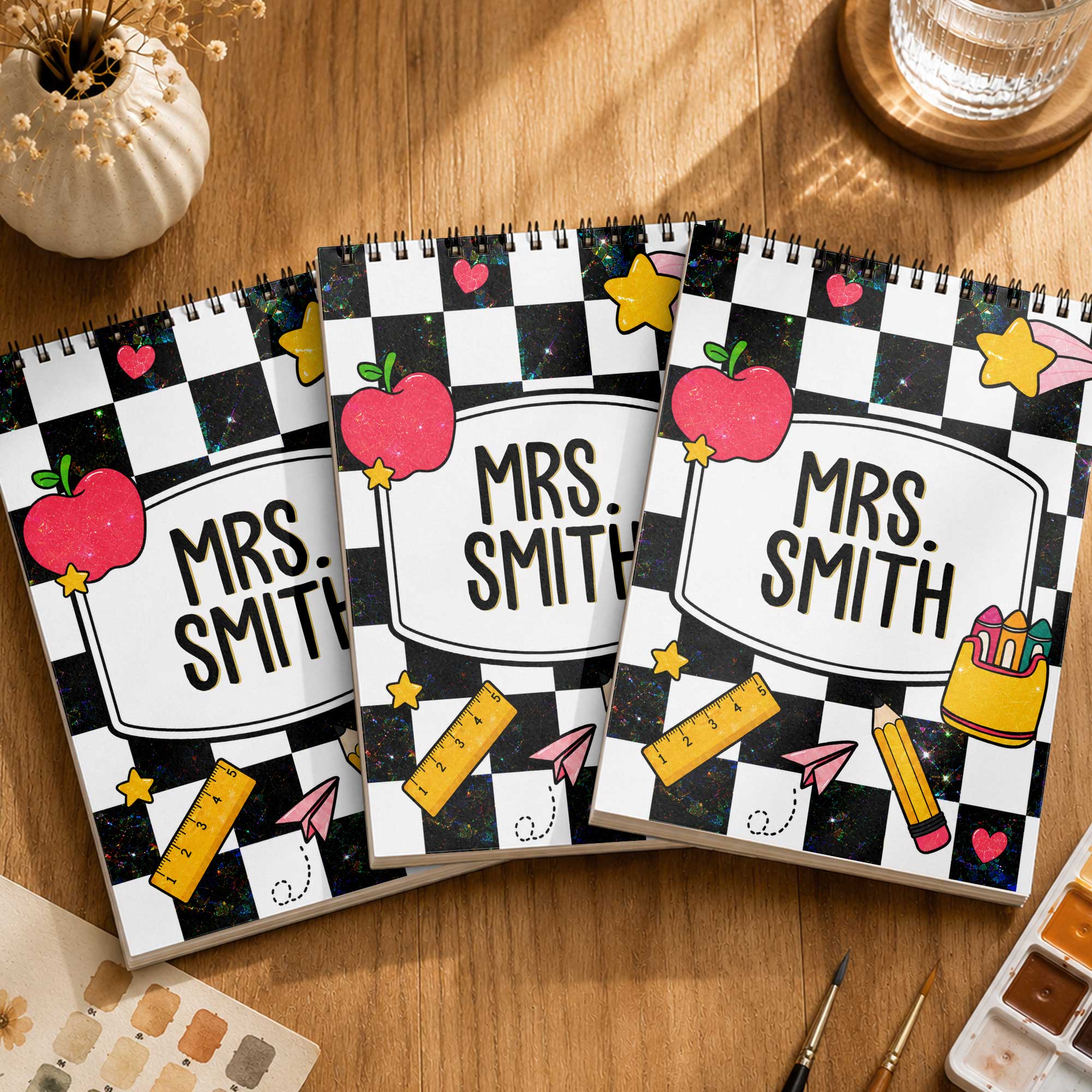 Personalized Art Sketch Book Custom Cover for Teachers Gift Sketch Book GradoCreations