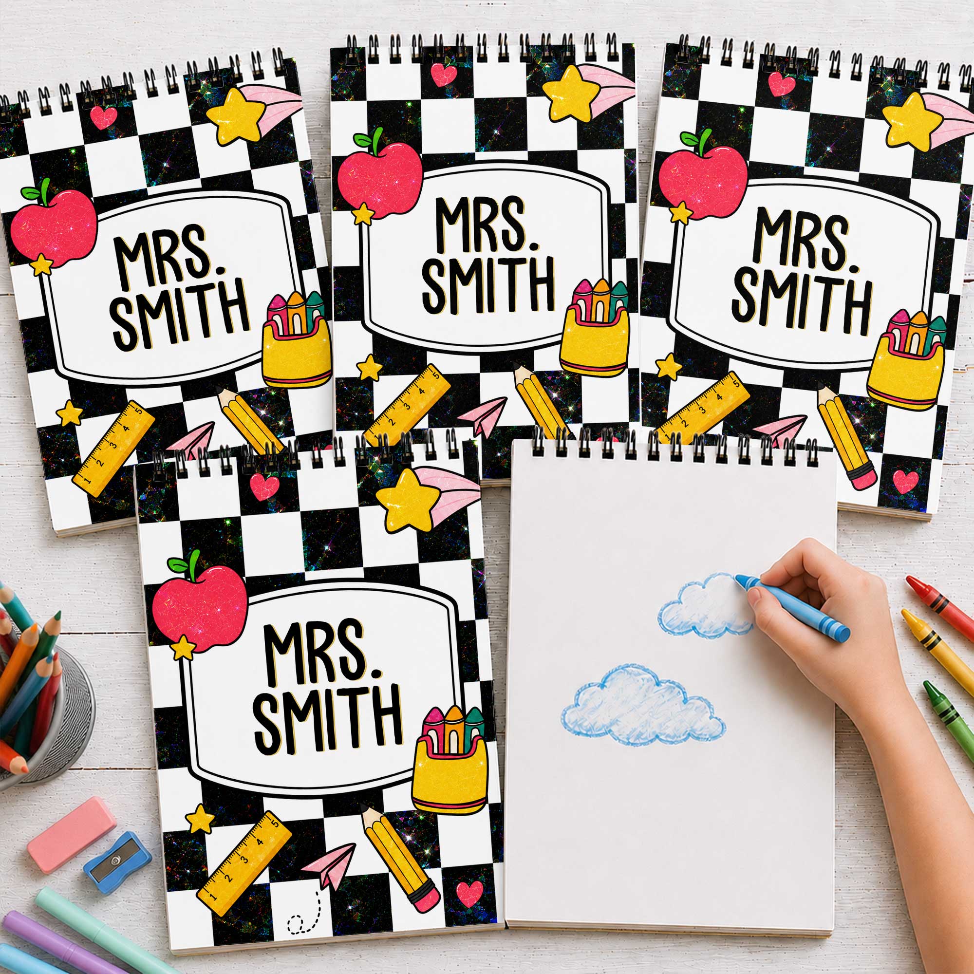 Personalized Art Sketch Book Custom Cover for Teachers Gift Sketch Book GradoCreations
