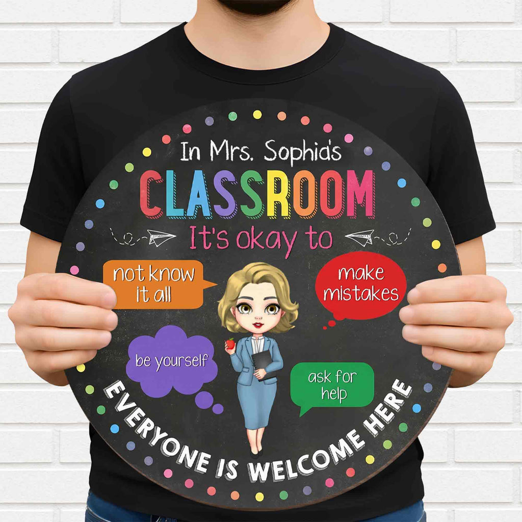 Personalized Custom Wood Sign Classroom Decor Gift for Teacher Wood Sign GradoCreations