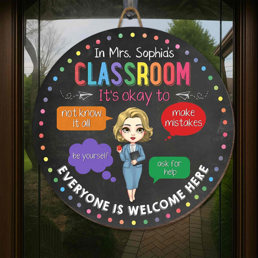 Personalized Custom Wood Sign Classroom Decor Gift for Teacher Wood Sign GradoCreations