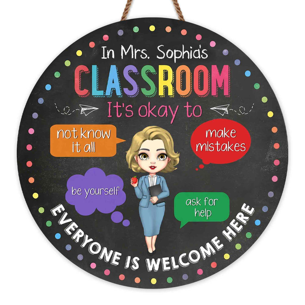 Personalized Custom Wood Sign Classroom Decor Gift for Teacher Wood Sign GradoCreations