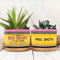 Personalized Ceramic Plant Pot Custom Teacher Gift Idea Ceramic Plant Pot GradoCreations