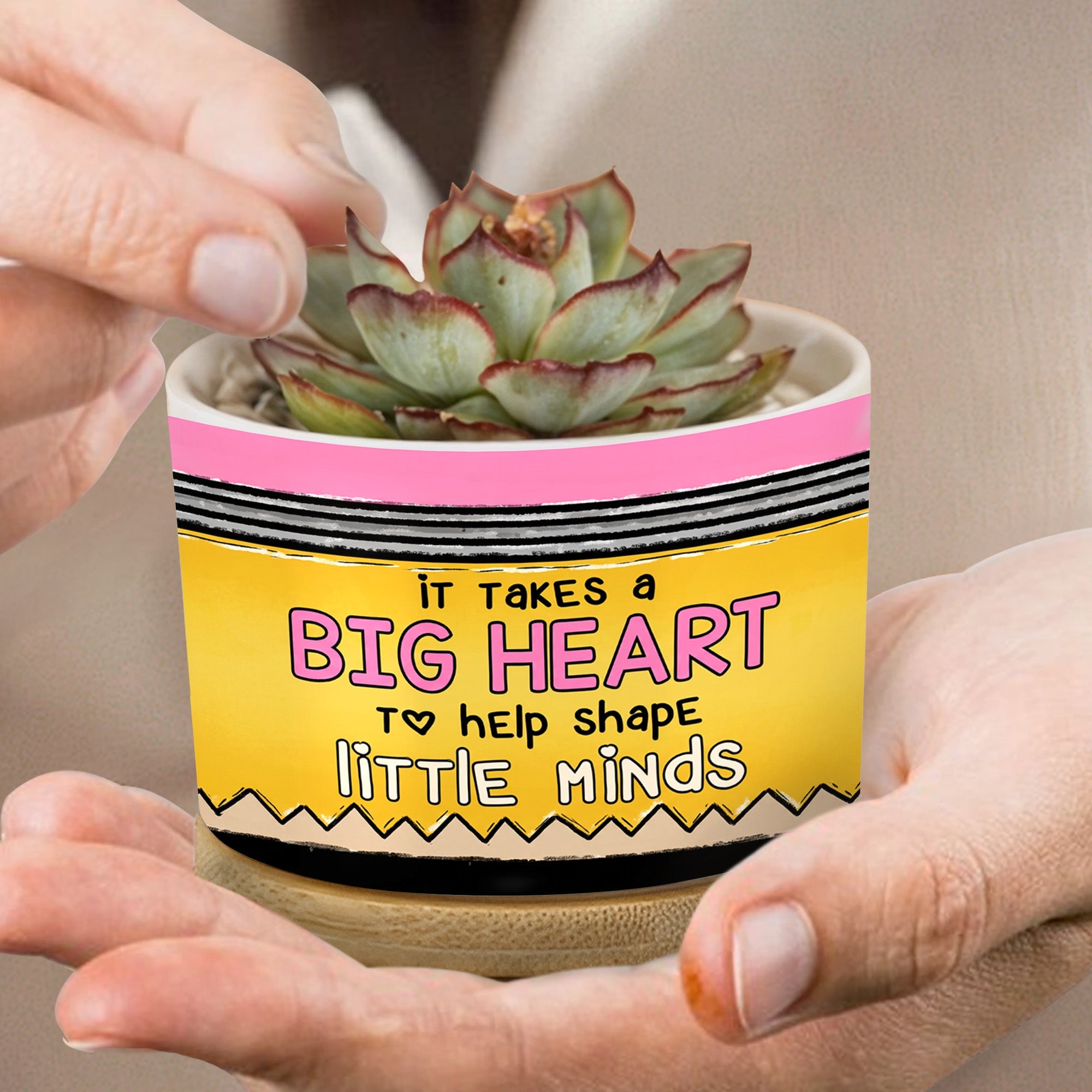 Personalized Ceramic Plant Pot Custom Teacher Gift Idea Ceramic Plant Pot GradoCreations