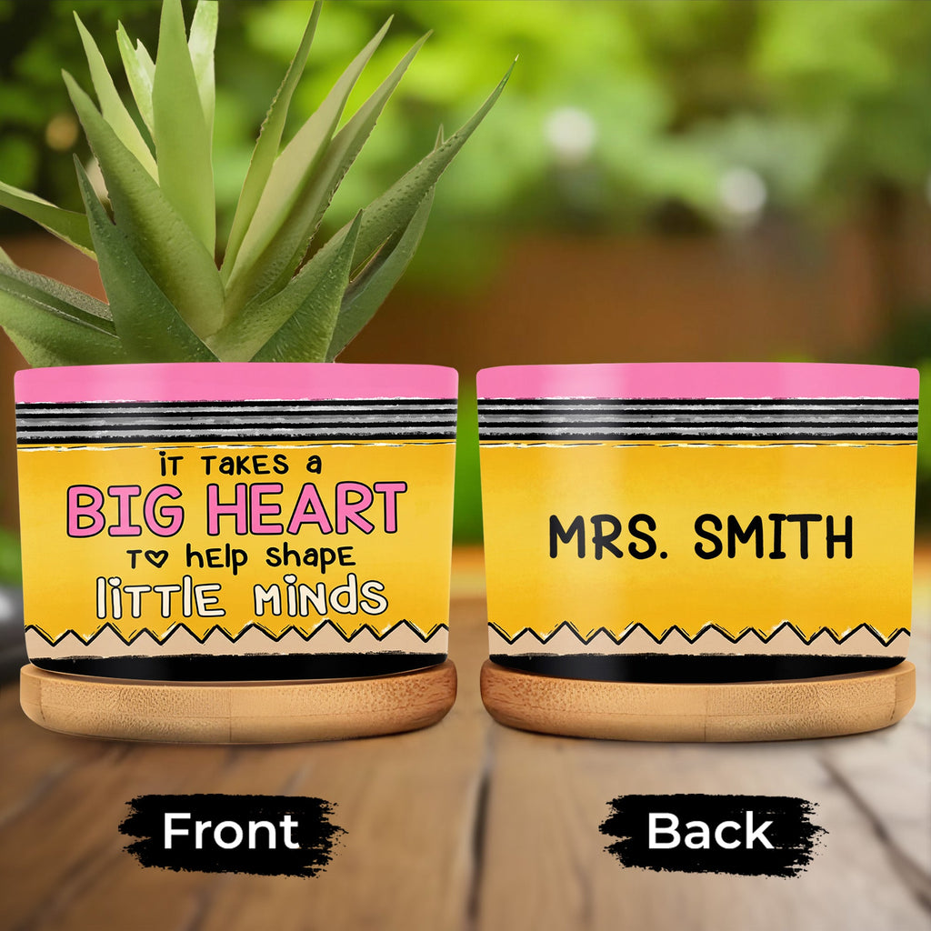 Personalized Ceramic Plant Pot Custom Teacher Gift Idea Ceramic Plant Pot GradoCreations