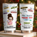 Personalized Stainless Steel Tumbler Custom Teacher Gift 20oz 30oz Tumbler GradoCreations