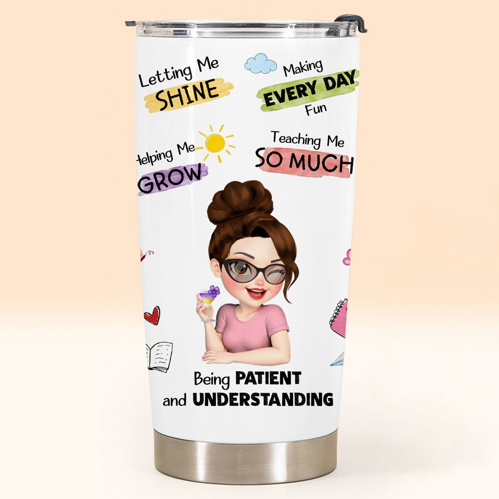 Personalized Stainless Steel Tumbler Custom Teacher Gift 20oz 30oz Tumbler GradoCreations