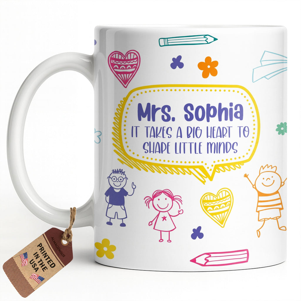 Personalized Teacher Coffee Mug Custom Quote Gift for Educator Edge-to-edge Mug GradoCreations