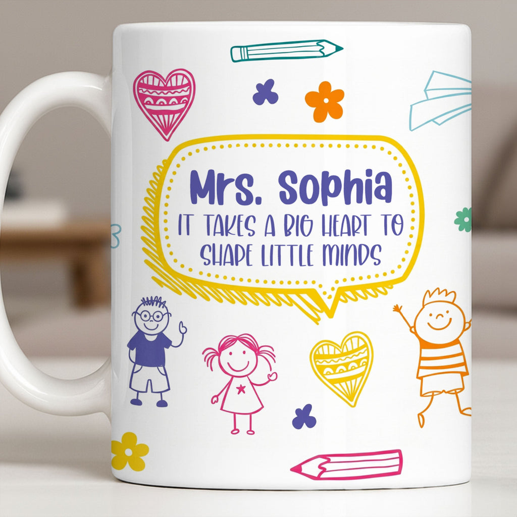 Personalized Teacher Coffee Mug Custom Quote Gift for Educator Edge-to-edge Mug GradoCreations