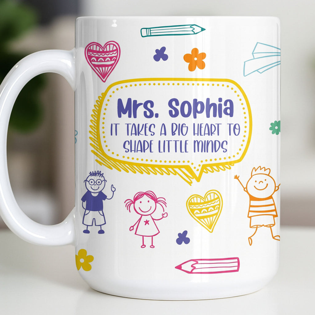 Personalized Teacher Coffee Mug Custom Quote Gift for Educator Edge-to-edge Mug GradoCreations