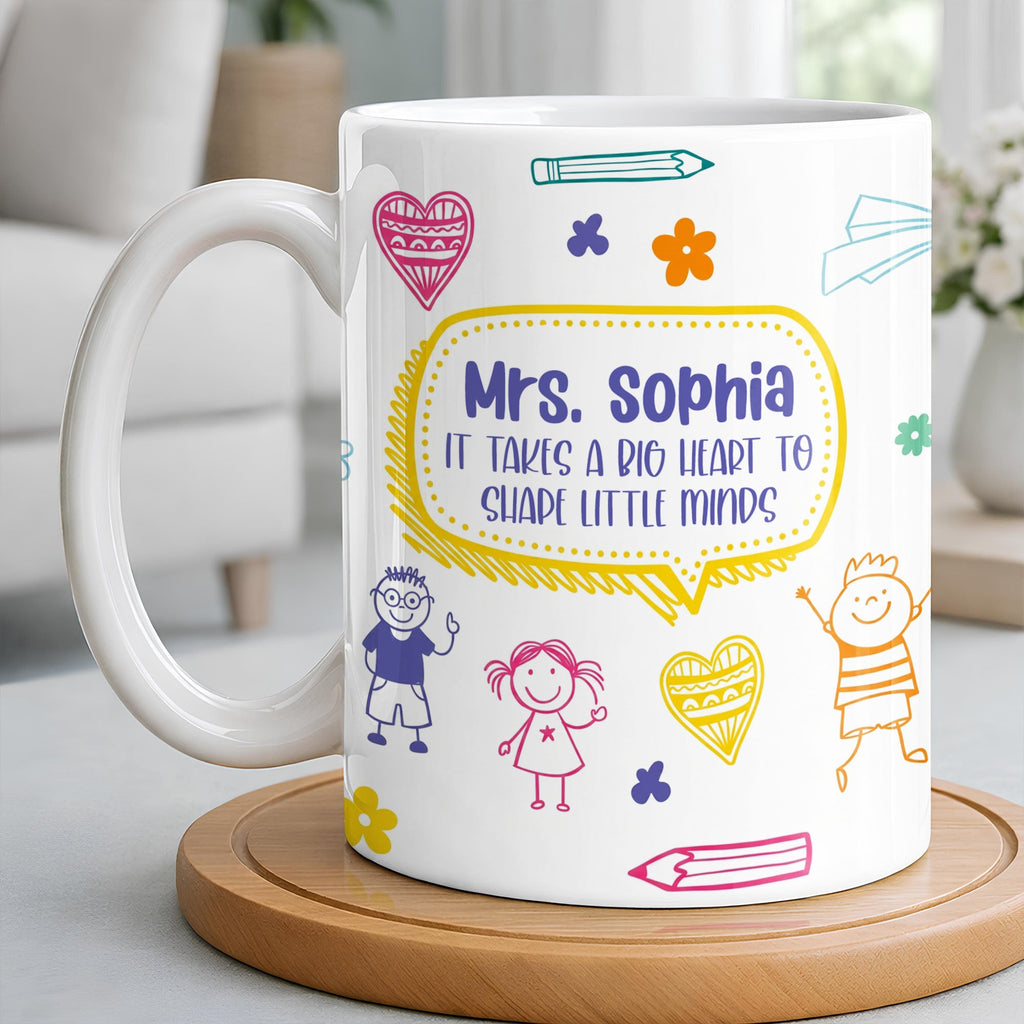 Personalized Teacher Coffee Mug Custom Quote Gift for Educator Edge-to-edge Mug GradoCreations