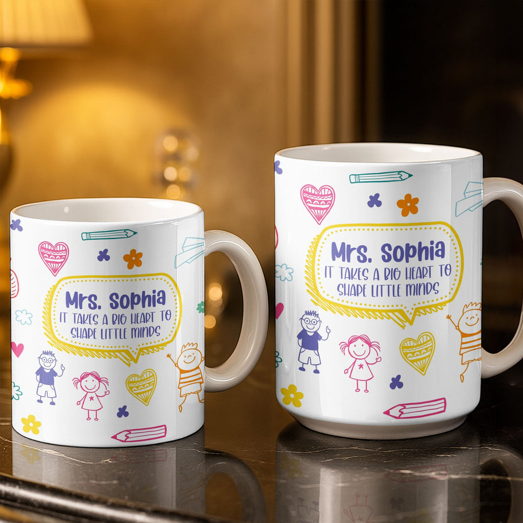 Personalized Teacher Coffee Mug Custom Quote Gift for Educator Edge-to-edge Mug GradoCreations