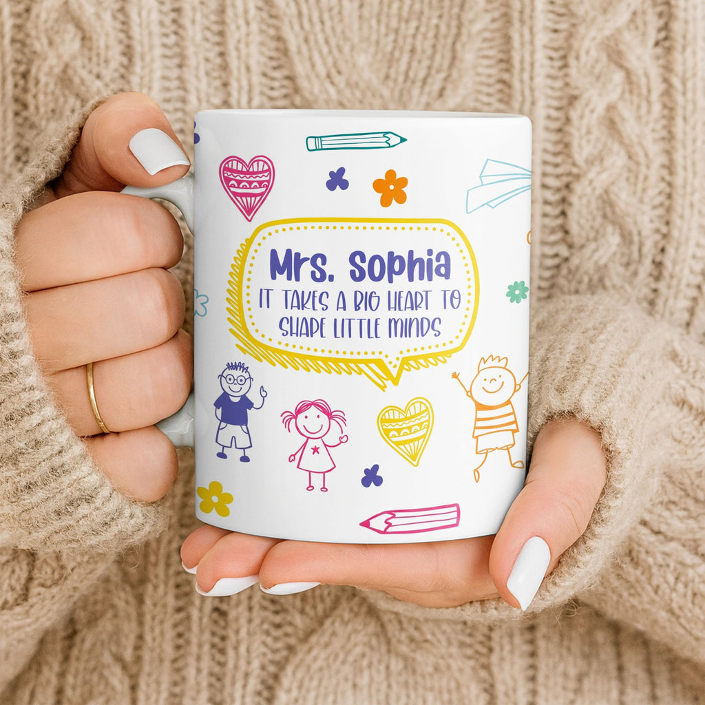 Personalized Teacher Coffee Mug Custom Quote Gift for Educator Edge-to-edge Mug GradoCreations