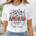 Personalized Teacher Birthday Gift Custom T-shirt Hoodie Proud USA Shirt GradoCreations