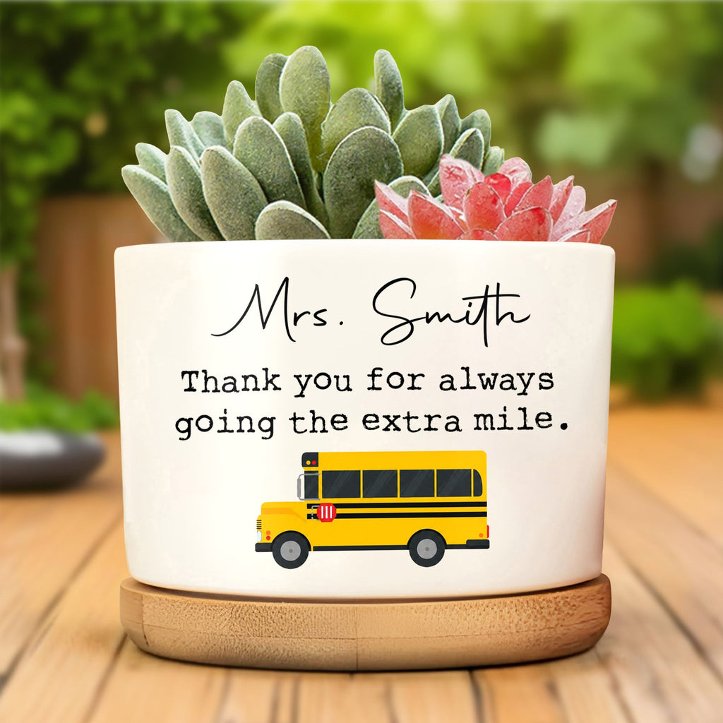 Personalized Ceramic Plant Pot Thank You Gift for Teachers
