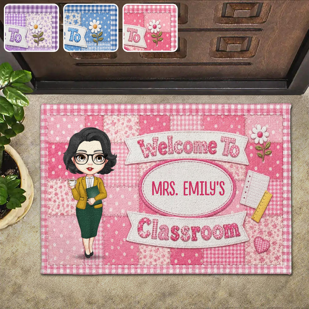 Personalized Teacher Doormat Custom Name Classroom Gift Doormat GradoCreations