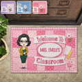 Personalized Teacher Doormat Custom Name Classroom Gift Doormat GradoCreations