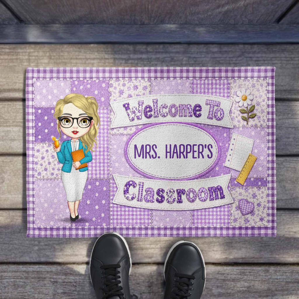Personalized Teacher Doormat Custom Name Classroom Gift Doormat GradoCreations