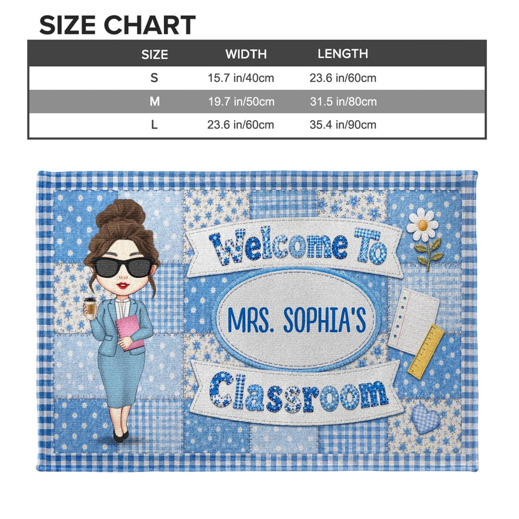 Personalized Teacher Doormat Custom Name Classroom Gift Doormat GradoCreations