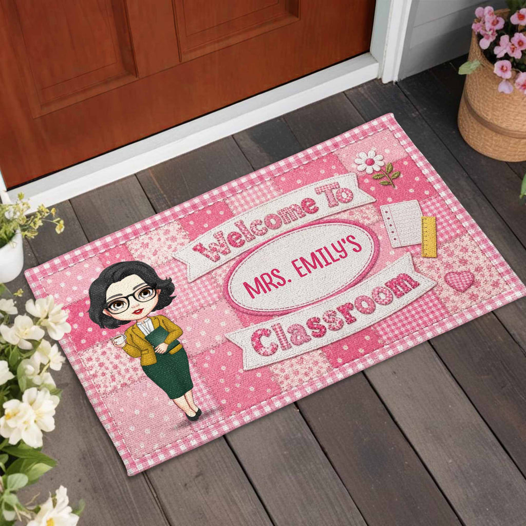 Personalized Teacher Doormat Custom Name Classroom Gift Doormat GradoCreations