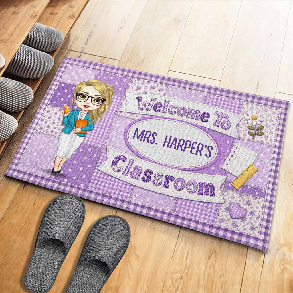 Personalized Teacher Doormat Custom Name Classroom Gift Doormat GradoCreations