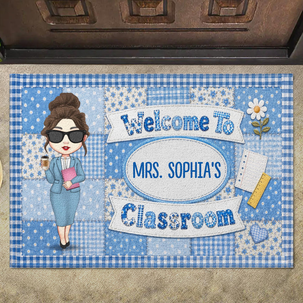 Personalized Teacher Doormat Custom Name Classroom Gift Doormat GradoCreations