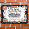 Personalized Metal Sign Custom Name Teacher Decor Gift Metal Sign GradoCreations