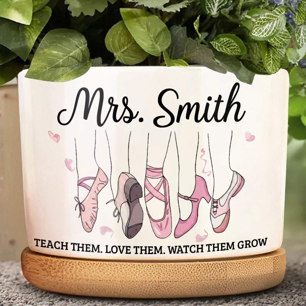 Personalized Ceramic Plant Pot Custom Name Gift for Teachers