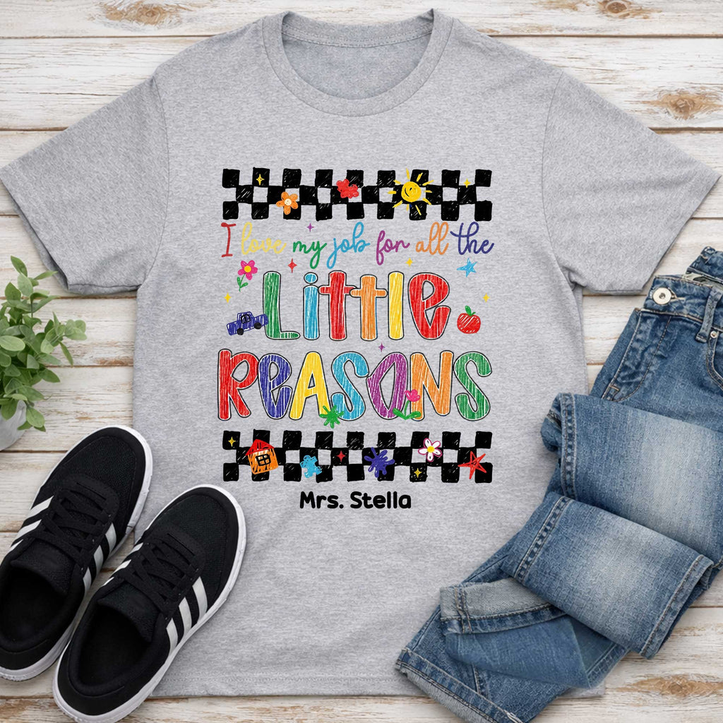 Personalized Teacher Gift Custom T-shirt Hoodie Crayon Design Shirt GradoCreations