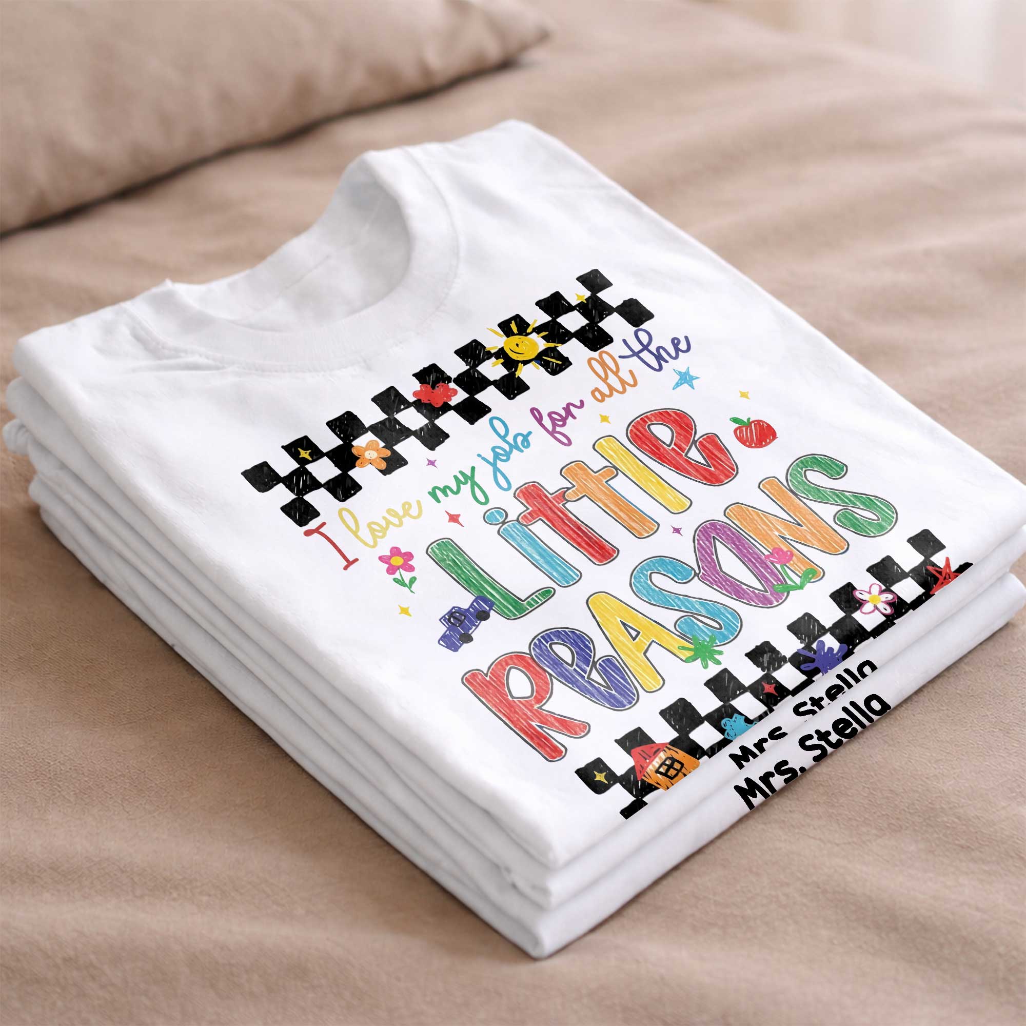Personalized Teacher Gift Custom T-shirt Hoodie Crayon Design Shirt GradoCreations