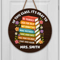 Personalized Wood Sign for Teachers Custom Shaped Gift Decor